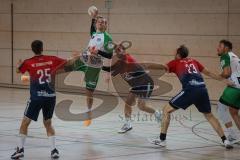 Handball - Bezirksliga - Saison 2026/27 - HC Donau/Paar - TSV Gaimersheim - Graßhof Laurenz rot HC Donau/Paar - Haye Jonas grün Gaimersheim -  Foto: Meyer Jürgen