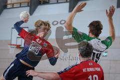 Handball - Bezirksliga - Saison 2026/27 - HC Donau/Paar - TSV Gaimersheim - Schieder Aaron rot HC Donau/Paar - Hirschberger Niklas grün Gaimersheim -  Foto: Meyer Jürgen