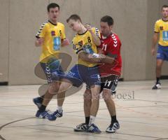 Handball - MTV Ingolstadt - Pfaffenhofen - rechts 11Jochen Hebauer stoppt den Pfaffenhofener Benedikt Schmidt