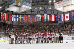 Inline WM - Finale - Deutschland - Kanada - Weltmeister Kanada Jubel Feier vor der Fankurve