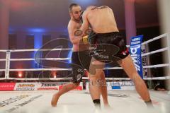 Kickboxen Thaiboxen - Stekos Fight Night - Weltmeisterschaft - WKU World Title -76 kg Thaiboxing K1 - David Dardan Morina (GER) vs. Dominik Zadora (POL) - Sieger KO in der 2. Runde David Dardan Morina - David Dardan Morina trifft Dominik Zadora