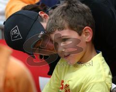Halbmarathon - Kidsrun - Frau Bakos (ERCI) mit Sohn