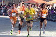 Halbmarathon 2012 Ingolstadt Foto: Jürgen Meyer
Die Führenden auf dem Weg zur Donaubrücke