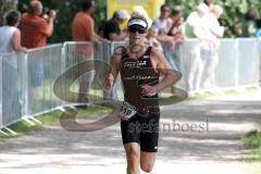 Triathlon Ingolstadt 2015 - Baggersee - Olympische Distanz, Laufen, Dritter Platz Julian Sterner