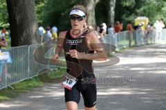 Triathlon Ingolstadt 2015 - Baggersee - Olympische Distanz, Laufen, Dritter Platz Julian Sterner