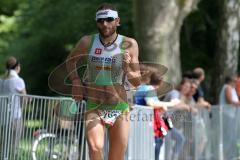 Triathlon Ingolstadt 2015 - Baggersee - Olympische Distanz, Laufen, Vierter Platz Faris al Sultan