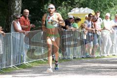 Triathlon Ingolstadt 2015 - Baggersee - Olympische Distanz, Laufen, Vierter Platz Faris al Sultan