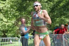 Triathlon Ingolstadt 2015 - Baggersee - Olympische Distanz, Laufen, Vierter Platz Faris al Sultan