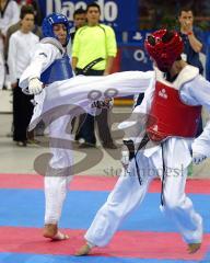 DM Taekwondo 2007 SATURN ARENA -  links Levent Tuncan /Westfalen) amtierender Weltmeister und Europameister in der Klasse bis 58kg unschlagbar im Finale gegen Yilmazer