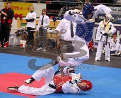 Taekwondo DM 2011 - Saturna Arena - blau Thomas Gebel (2.Platz), rot Patrick Rubenbauer