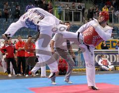 Taekwondo DM 2011 - Saturna Arena - blau Dukagjin Metaj, rot Roland Drewizc (2.Platz DM)