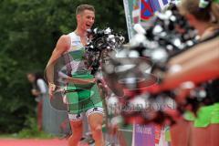 Triathlon Ingolstadt 2014 - Baggersee - Sebastian Glockshuber wird Dritter Olympische Disziplin