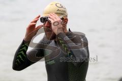 Triathlon Ingolstadt 2014 - Baggersee - Faris Al Sultan vor dem Start Olympische Distanz