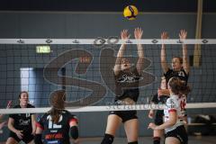 Bayernliga - Volleyball Frauen - Saison 2026/27 - MTV Ingolstadt - Niederviehbach  - Schupritt Sophia schwarz MTV Ing links - Werther Luisa schwarz MTV Ing rechts - Foto: Meyer Jürgen