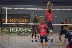 Volleyball - Saison 2026/27 - Donauholz Volleys Ingolstadt - SC Freising - Feuerherdt Andre schwarz Donauholz Volleys #6 - Fischer Gerard pink Freising - Foto: Meyer Jürgen