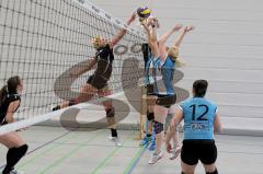 MTV Damen Volleyball - SV Germering - Fr. Dietrich im Sprung - Fr. Wlassitz (12) - Foto: Jürgen Meyer