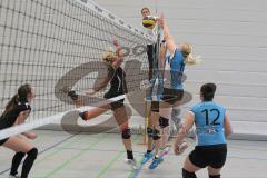 MTV Damen Volleyball - SV Germering - Fr. Dietrich im Sprung - Fr. Wlassitz (12) - Foto: Jürgen Meyer