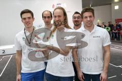 Audi Autonomous Driving Cup 2016 - Finale - Spezialsieger und 2. Platz Team KACADU des Forschungszentrums Informatik Karlsruhe. Sonderpreise für den besten wissenschaftlichen Vortrag und die beste Kür